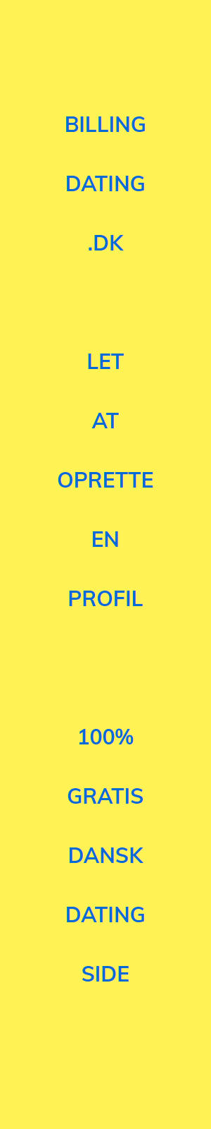 Let at oprette en profil